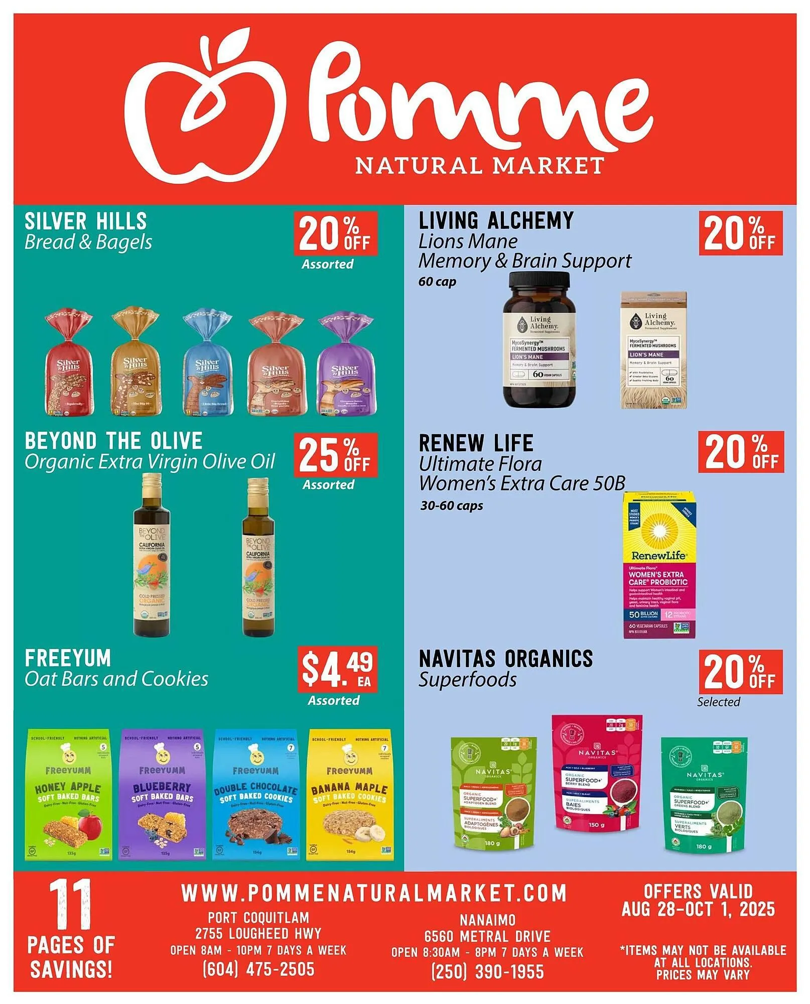 Pomme Natural Market flyer from August 28 to September 3 2025 - flyer page 1