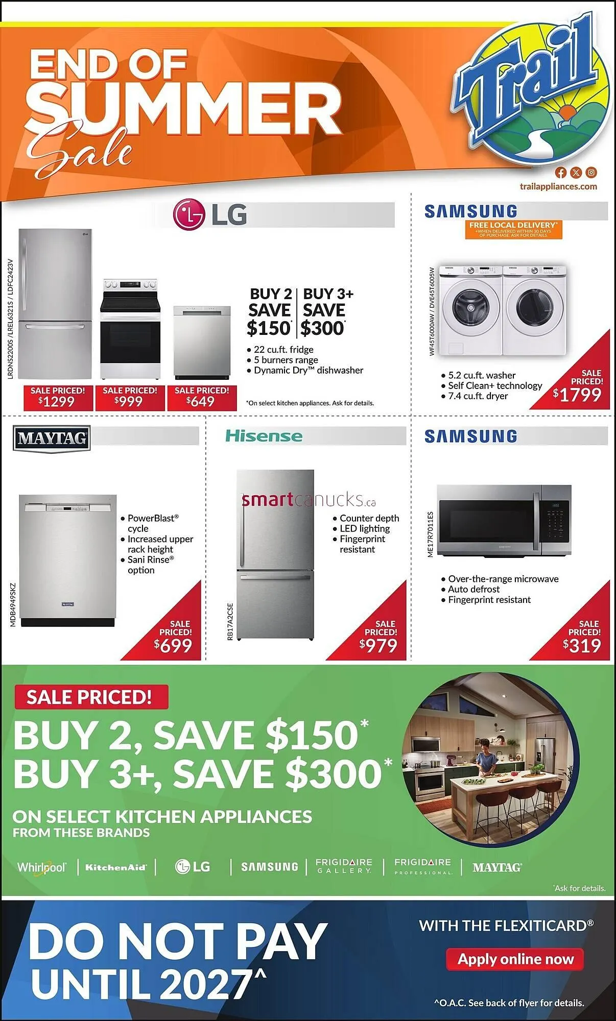 Trail Appliances flyer from August 21 to August 27 2025 - flyer page 1