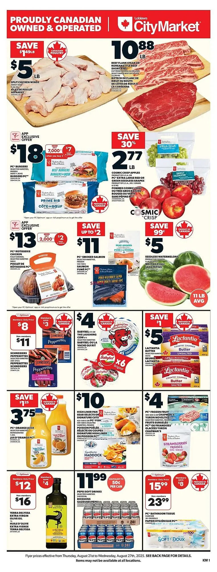 Loblaws flyer from August 21 to August 27 2025 - flyer page 1