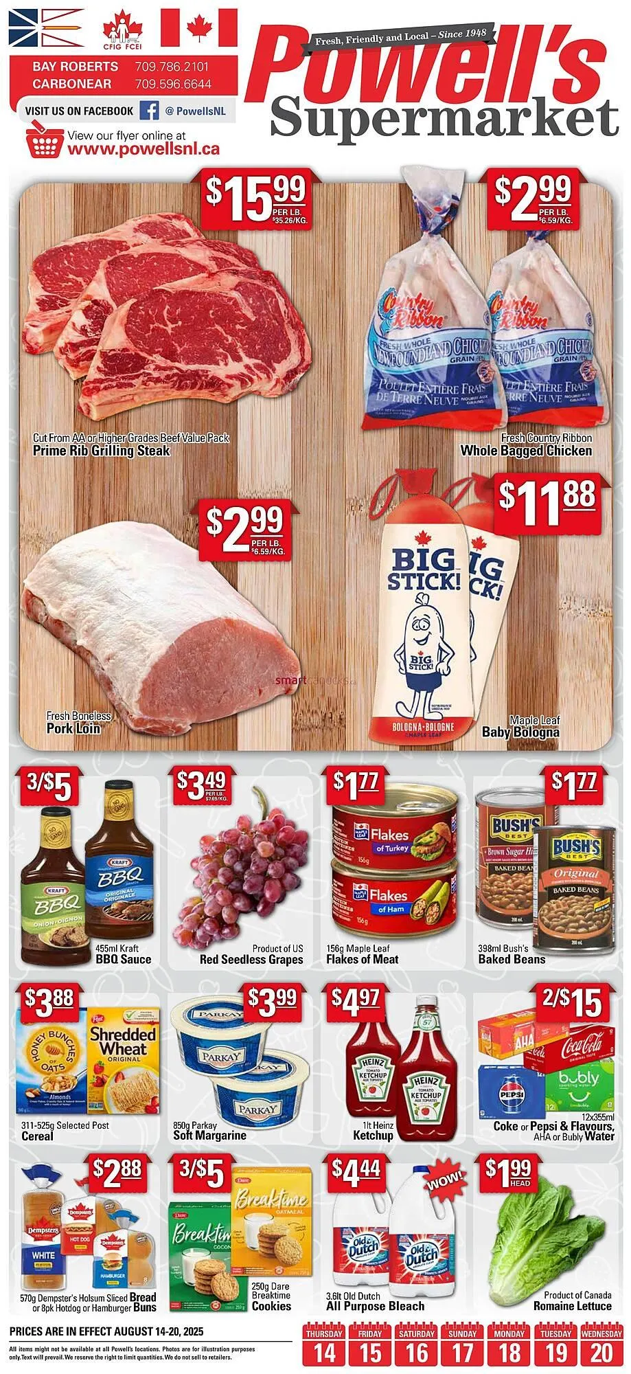 Powell's Supermarket flyer from August 14 to August 20 2025 - flyer page 1