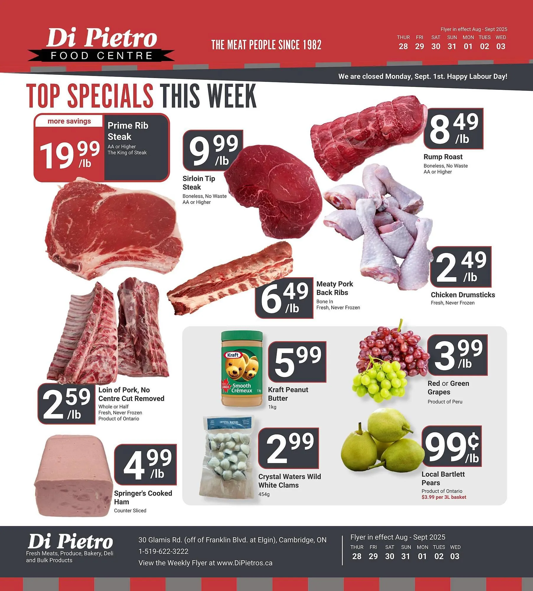 Di Pietro flyer from August 28 to September 3 2025 - flyer page 1