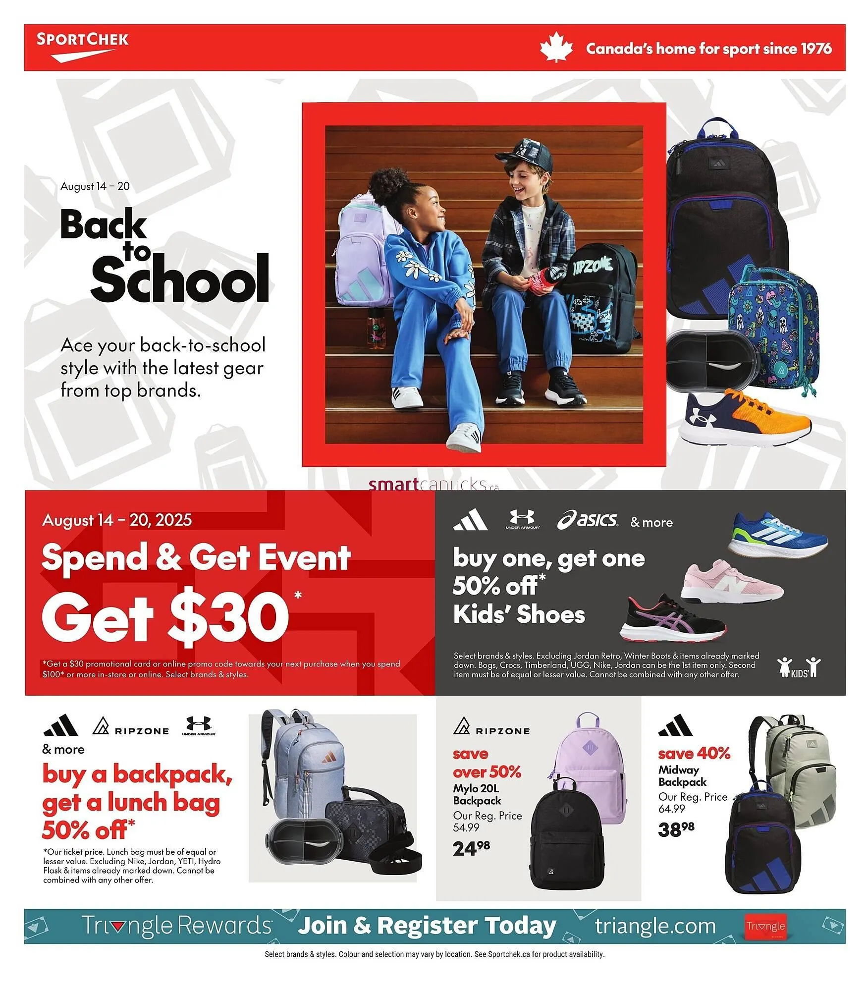 Sport Chek flyer from August 14 to September 24 2025 - flyer page 1