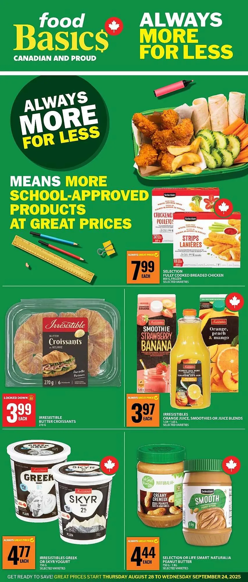 Food Basics flyer from August 28 to September 4 2025 - flyer page 1