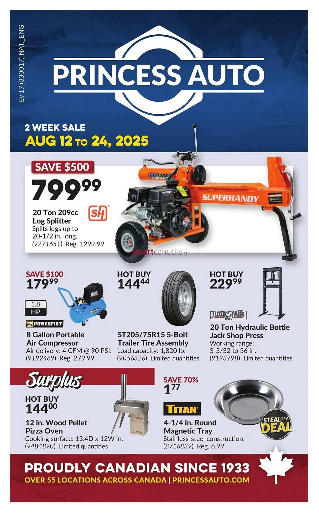 Princess Auto flyer from August 12 to August 24 2025 - flyer page 1