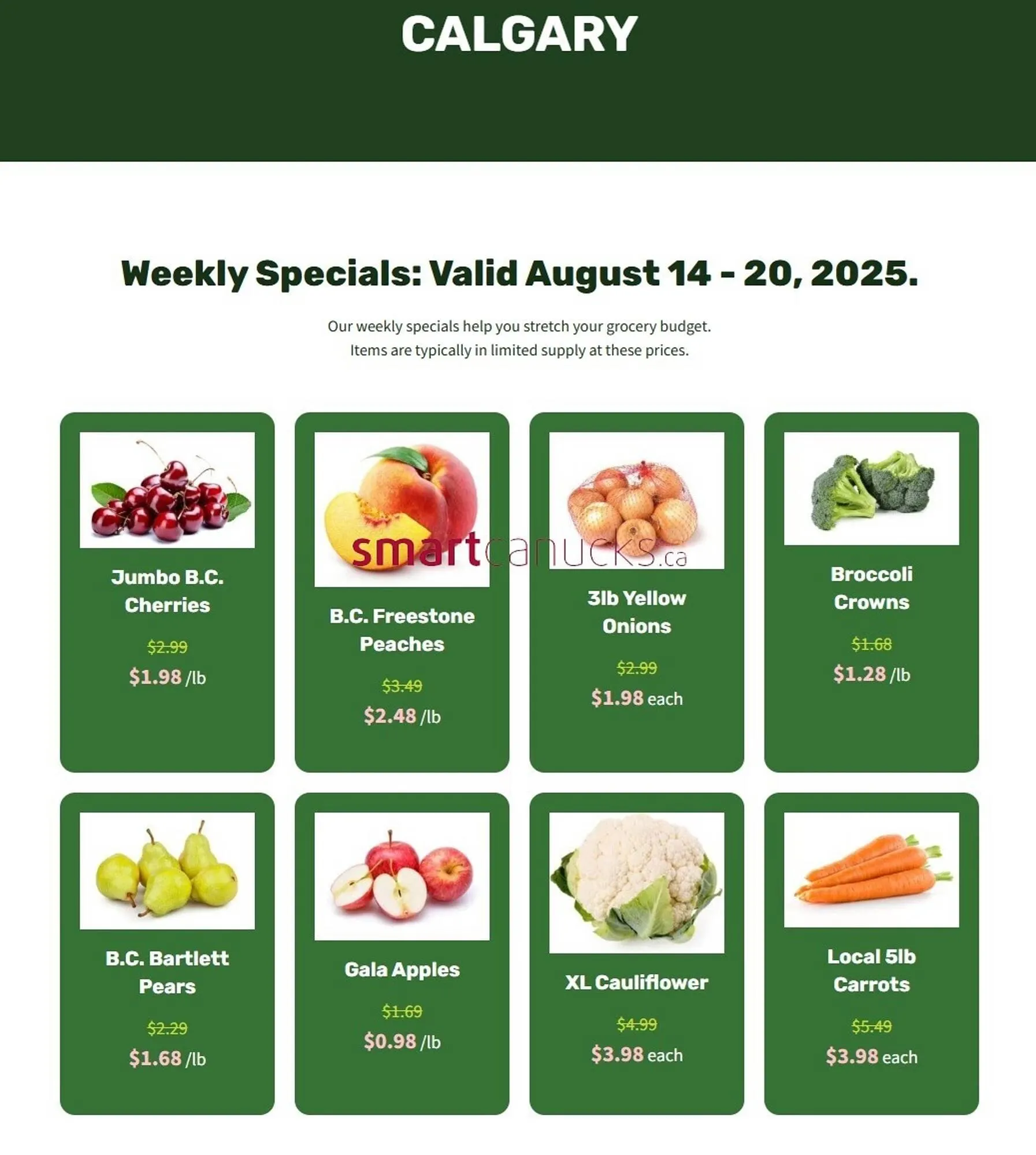 H&W Produce flyer from August 14 to August 20 2025 - flyer page 1