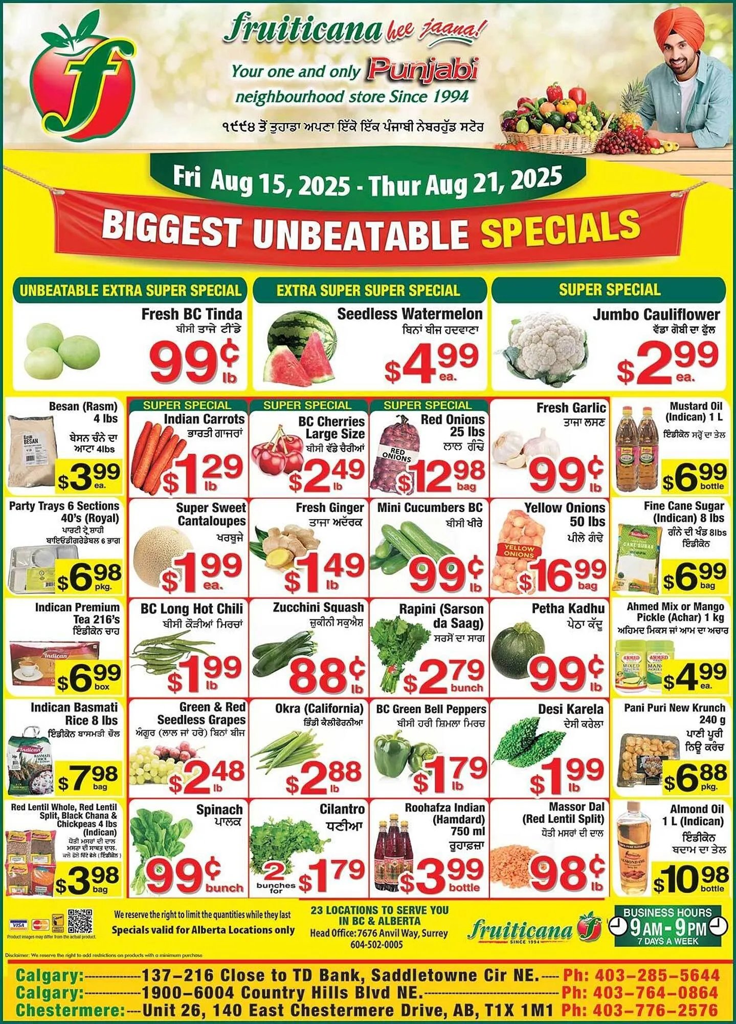 Fruiticana flyer from August 15 to August 21 2025 - flyer page 1