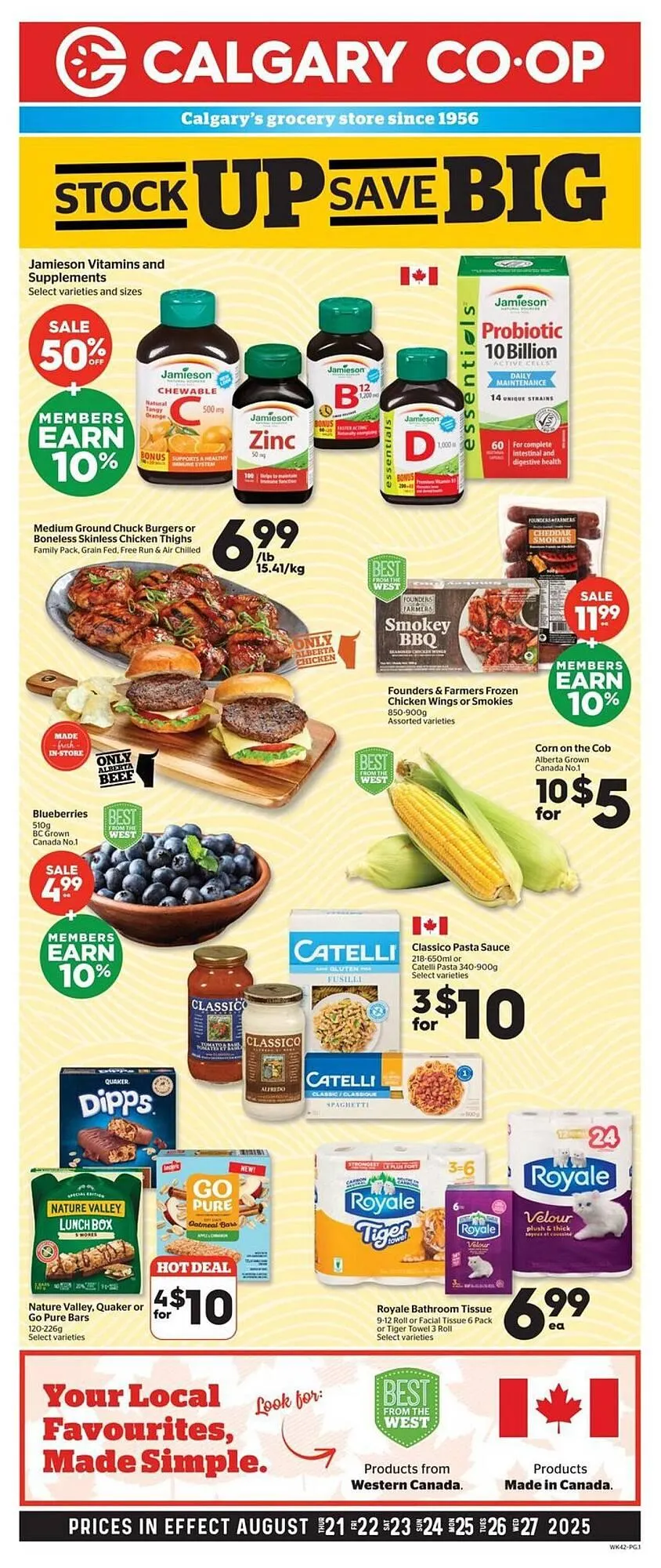 Calgary Co-op flyer from August 21 to August 27 2025 - flyer page 1
