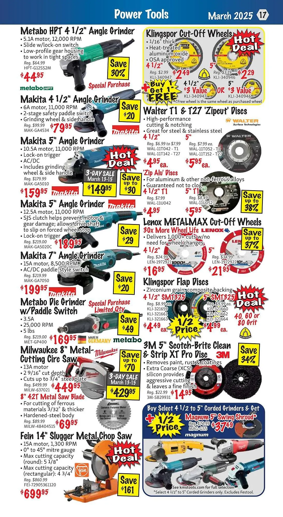 KMS Tools flyer from March 1 to March 31 2025 - flyer page 17