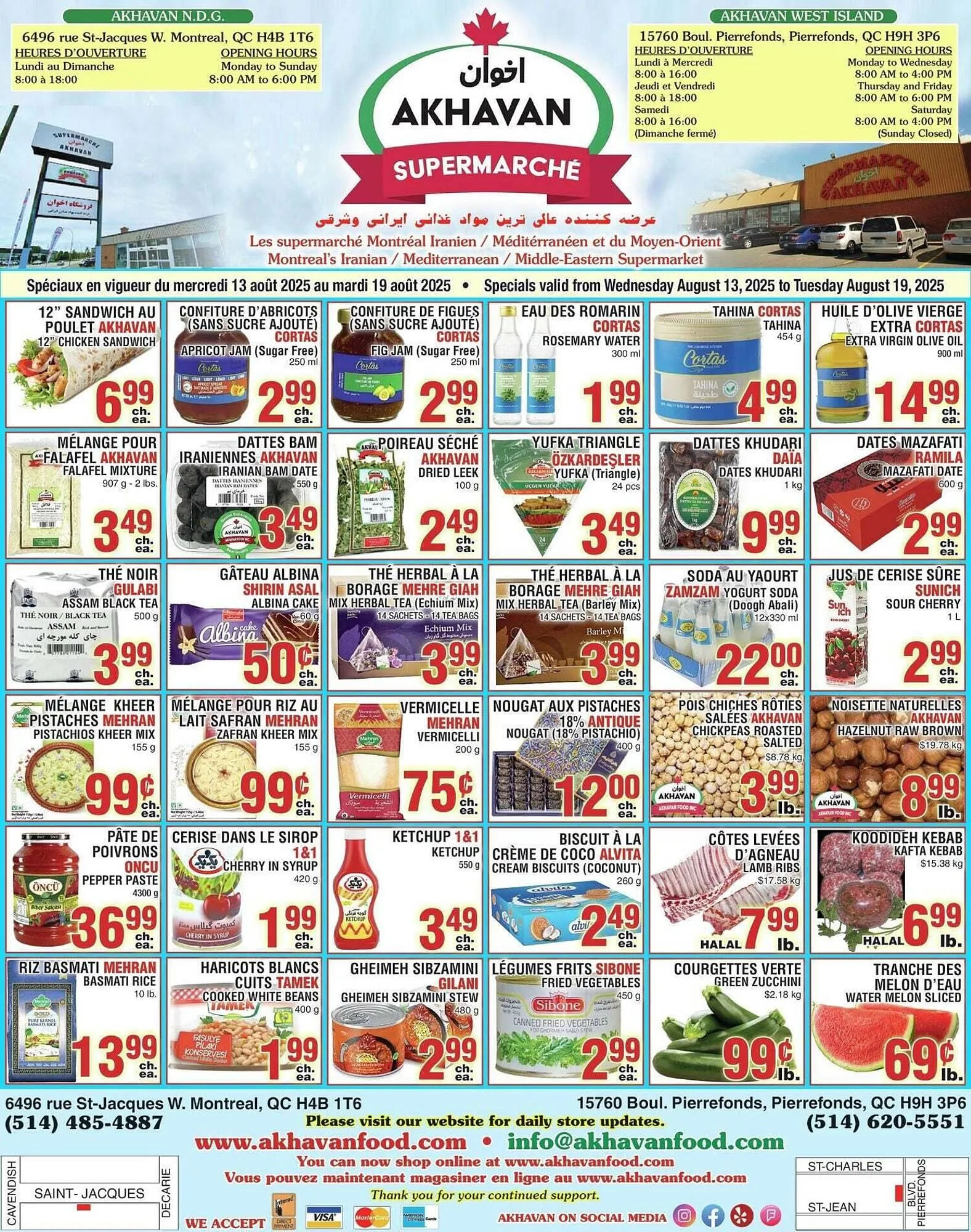 Akhavan flyer from August 14 to August 21 2025 - flyer page 1