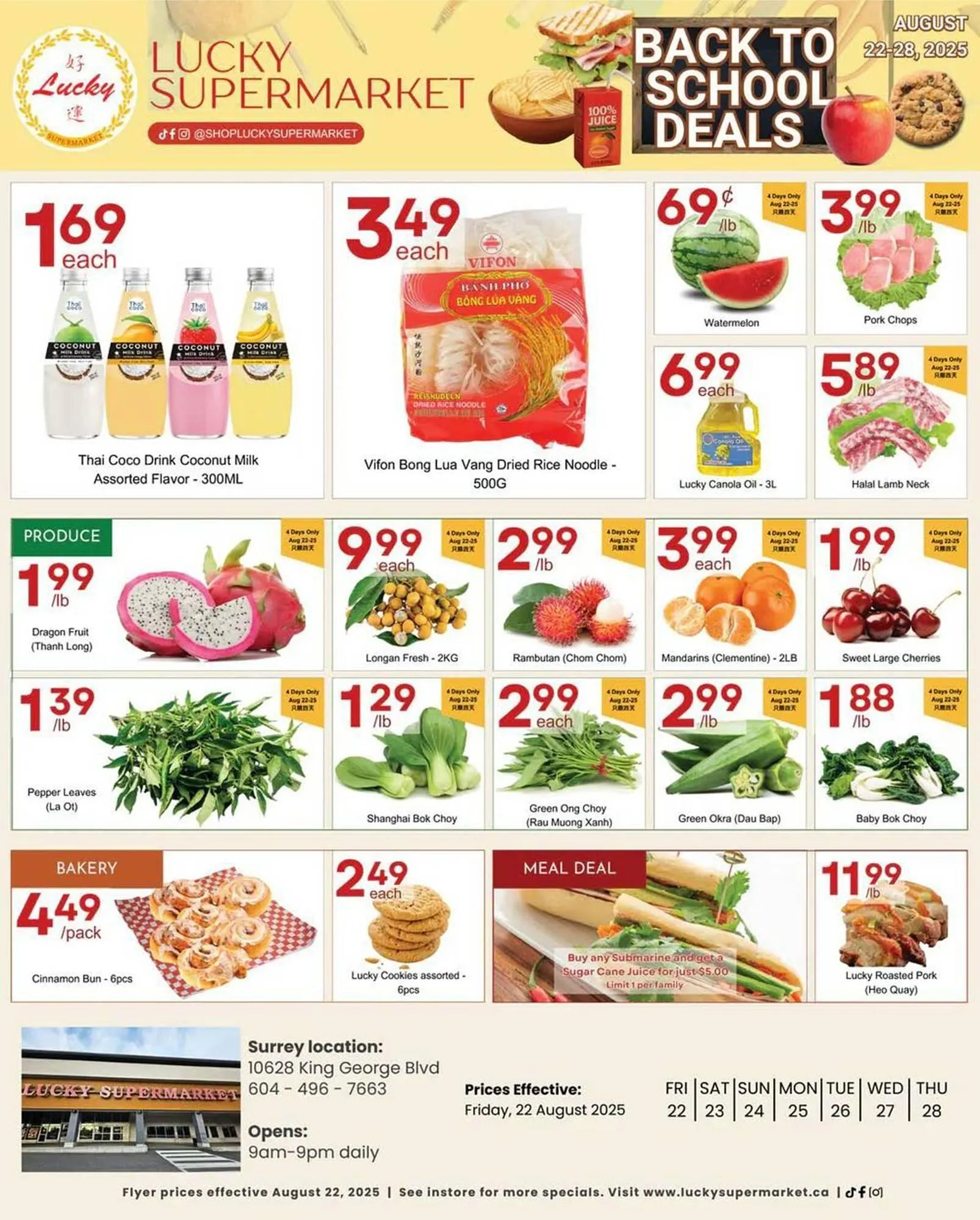 Lucky Supermarket flyer from August 22 to August 28 2025 - flyer page 1