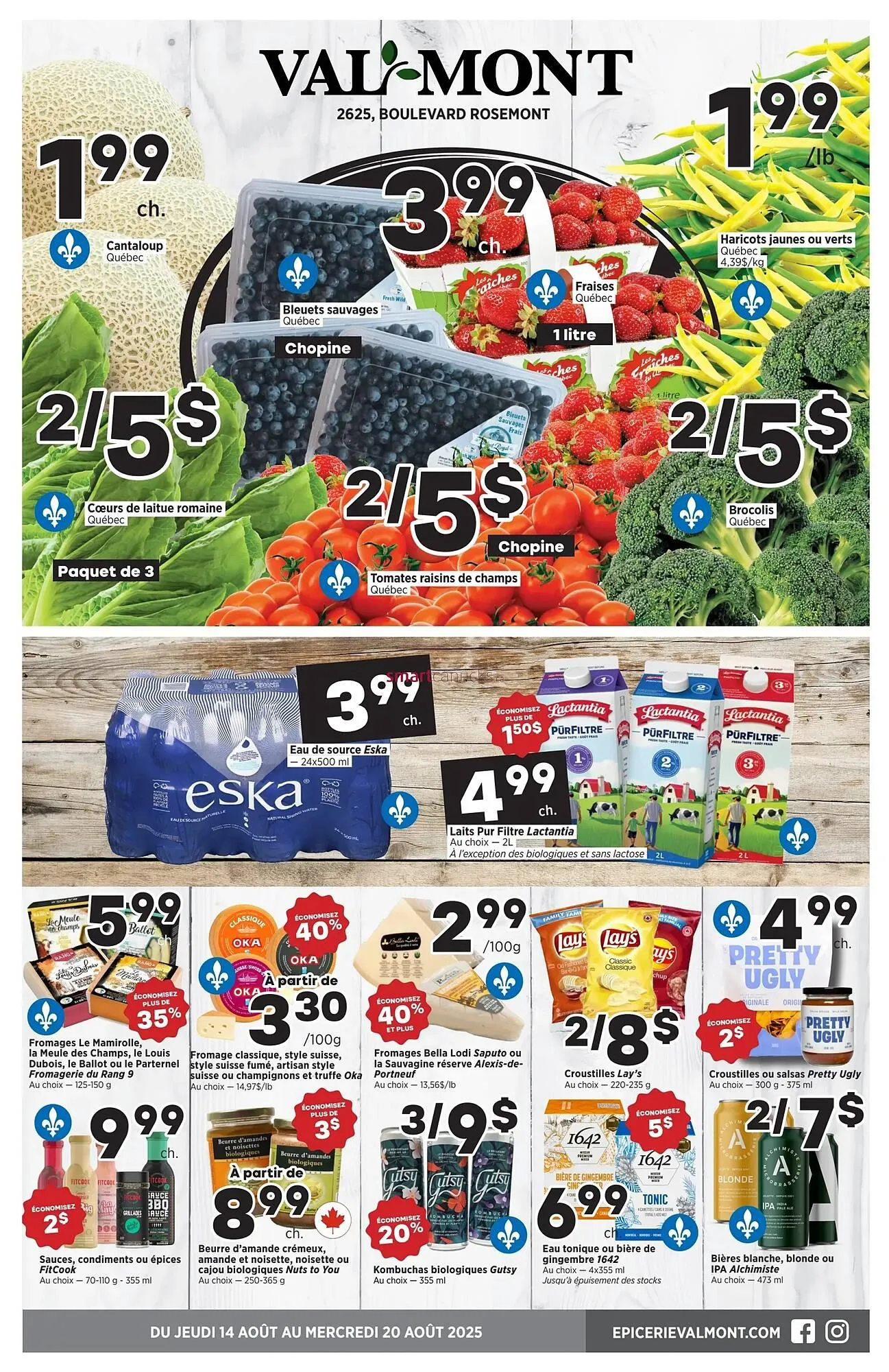 Val-Mont flyer from August 14 to August 27 2025 - flyer page 1