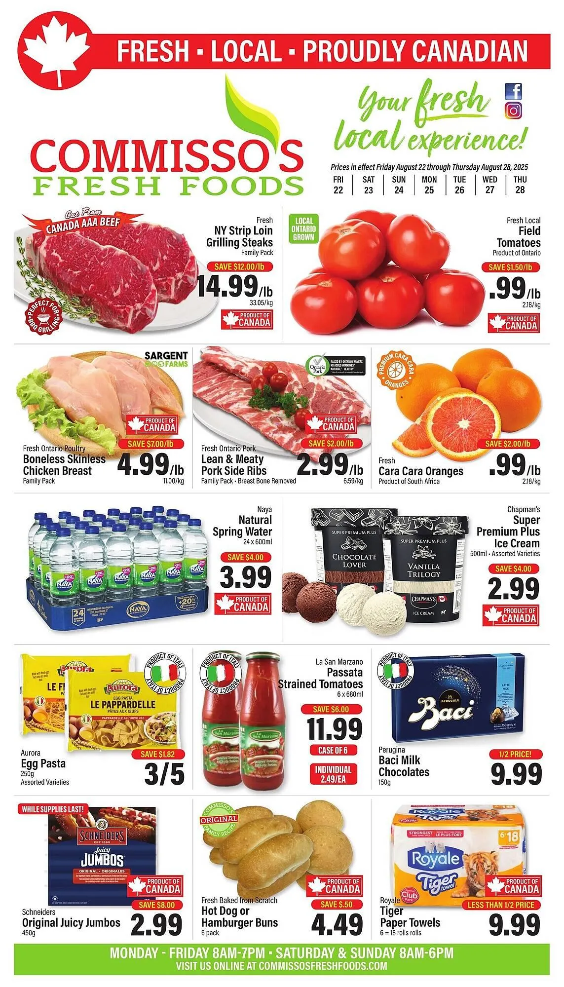 Commisso's Fresh Foods flyer from August 22 to August 28 2025 - flyer page 1