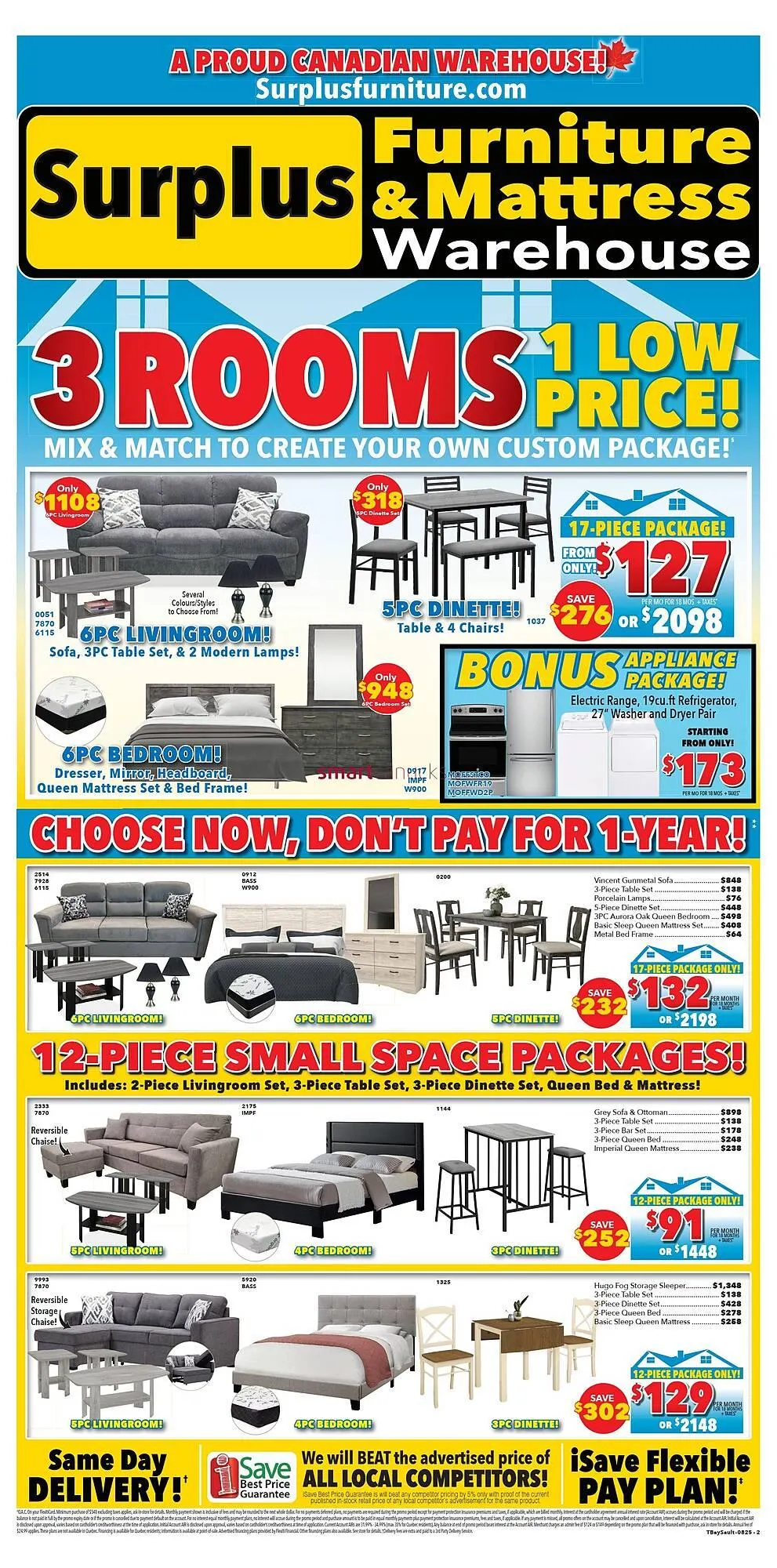Surplus Furniture flyer from August 13 to August 19 2025 - flyer page 1