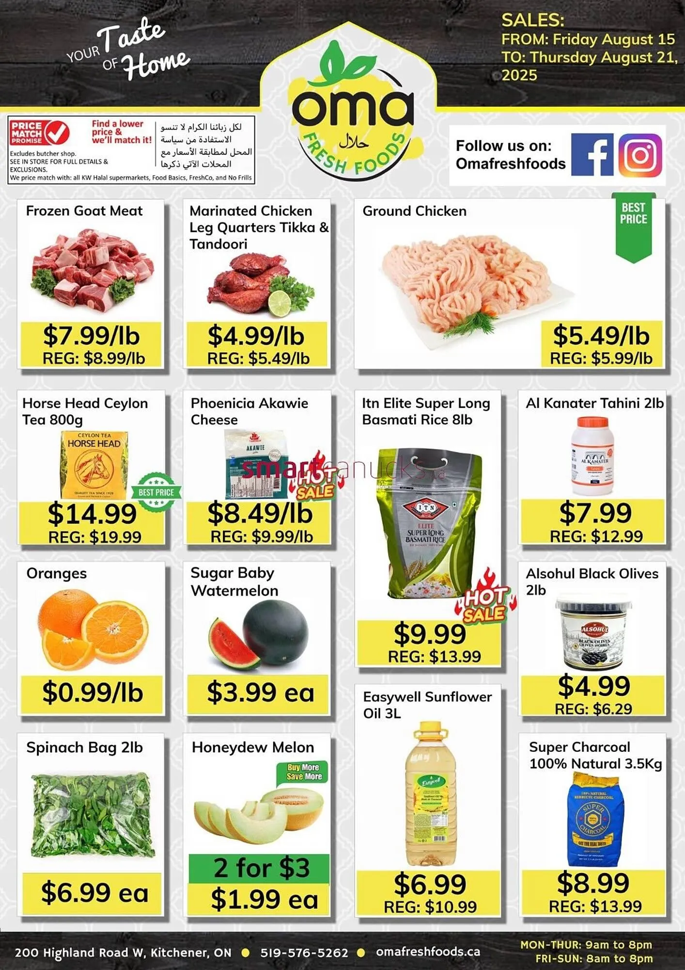 Oma Fresh Foods flyer from August 15 to August 21 2025 - flyer page 1