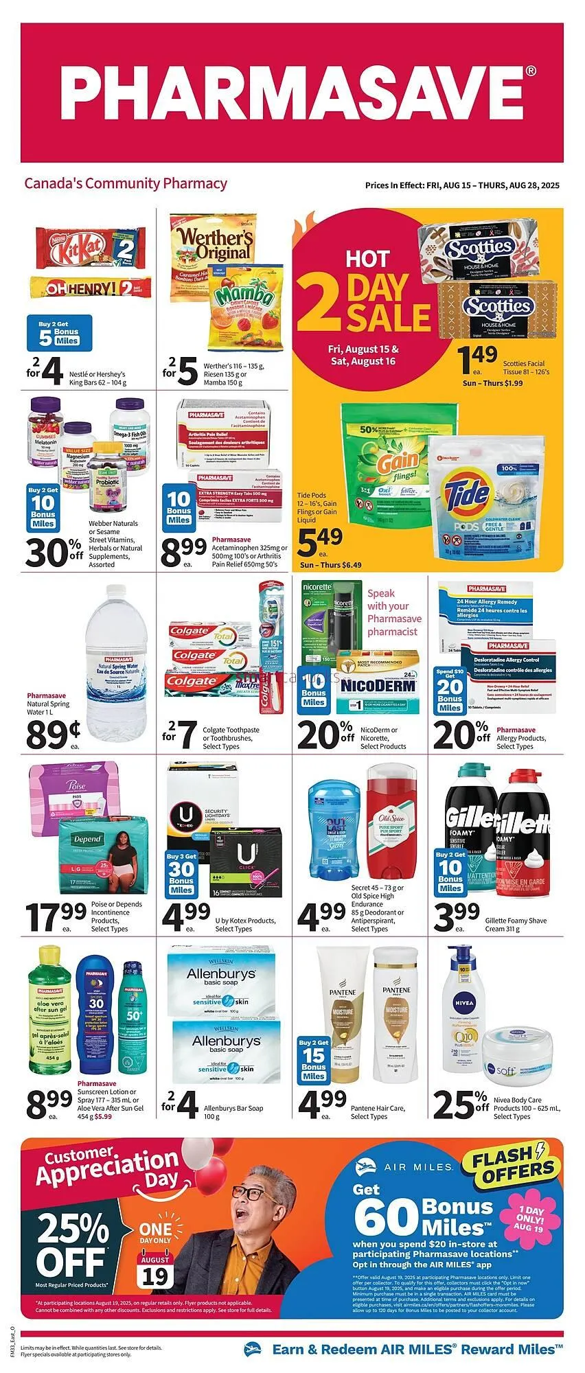 Pharmasave flyer from August 14 to September 24 2025 - flyer page 1