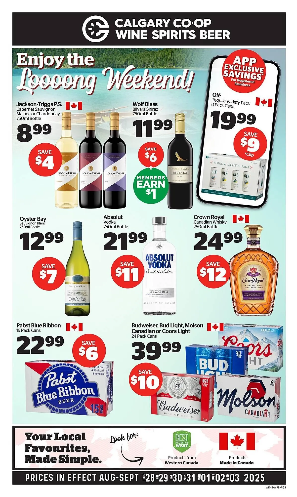 Calgary Co-op flyer from August 28 to September 3 2025 - flyer page 1