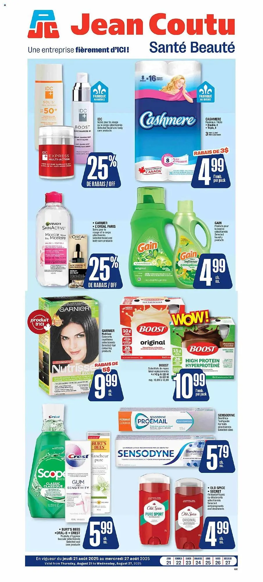Jean Coutu flyer from August 21 to August 28 2025 - flyer page 1