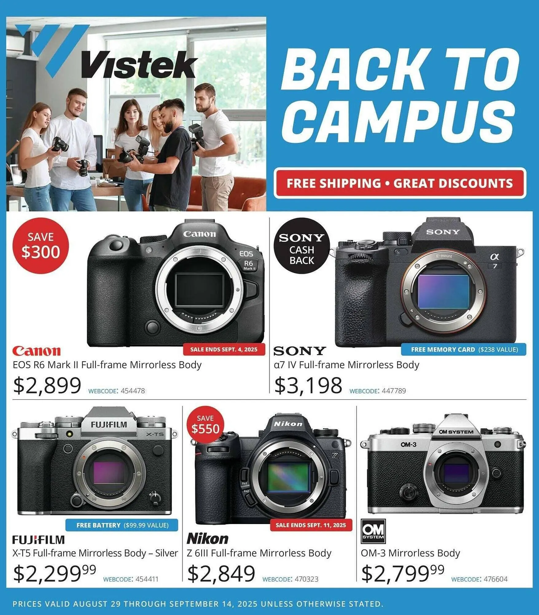 Vistek flyer from August 28 to September 25 2025 - flyer page 1