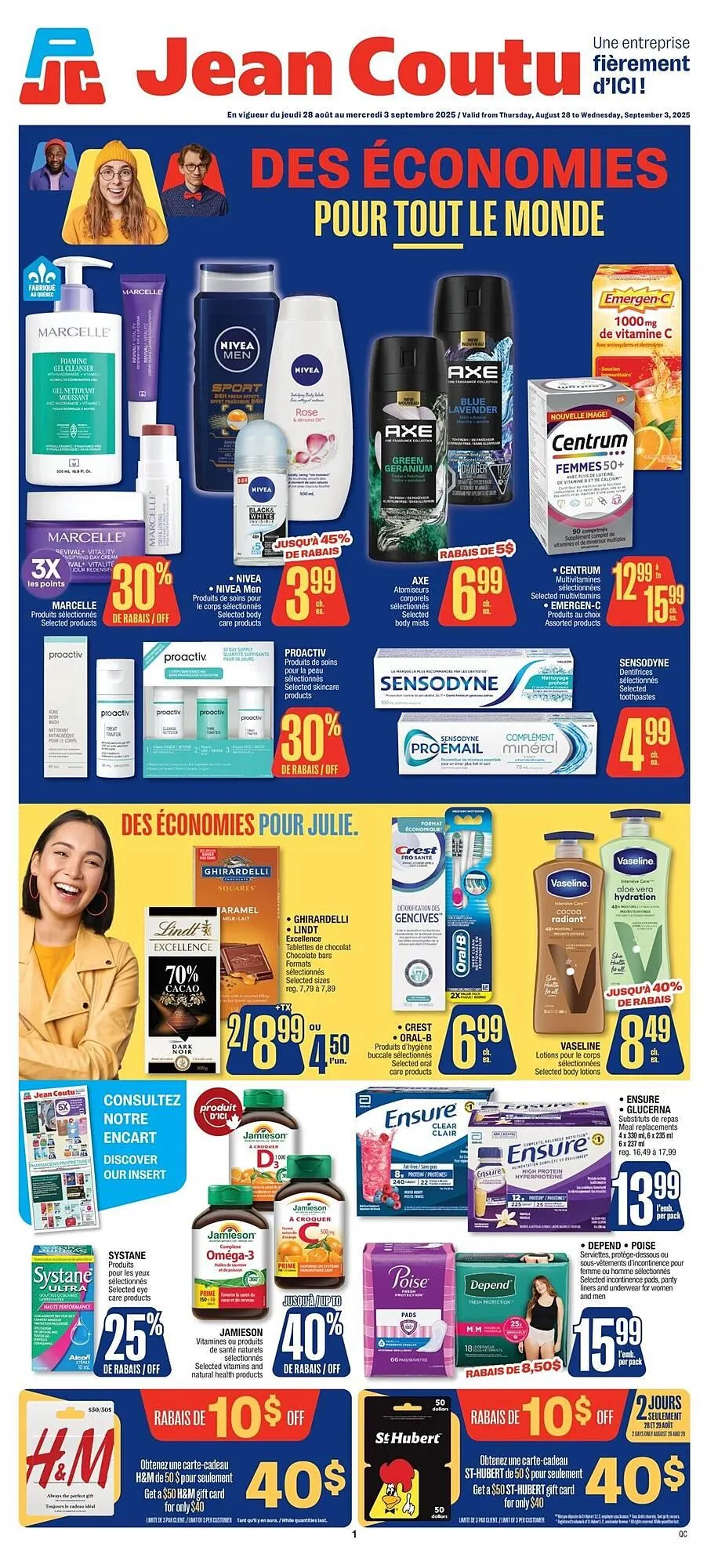 Jean Coutu flyer from August 27 to September 3 2025 - flyer page 1