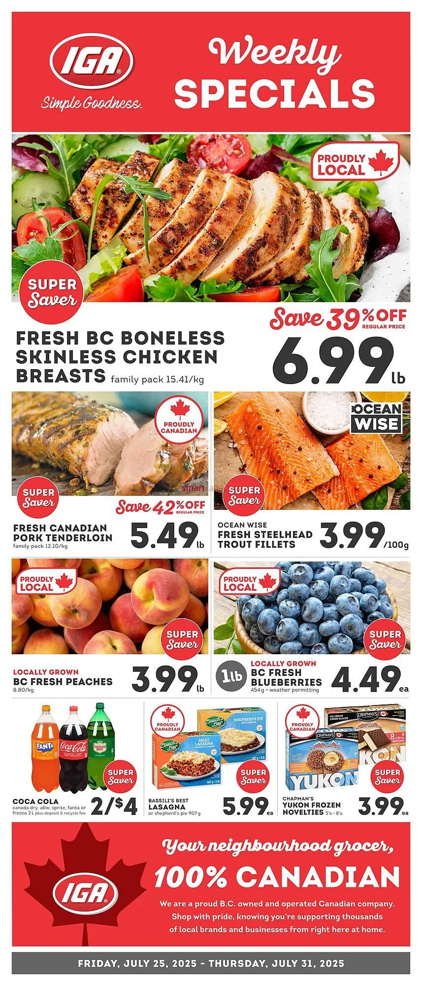 IGA flyer from July 21 to August 24 2025 - flyer page 1
