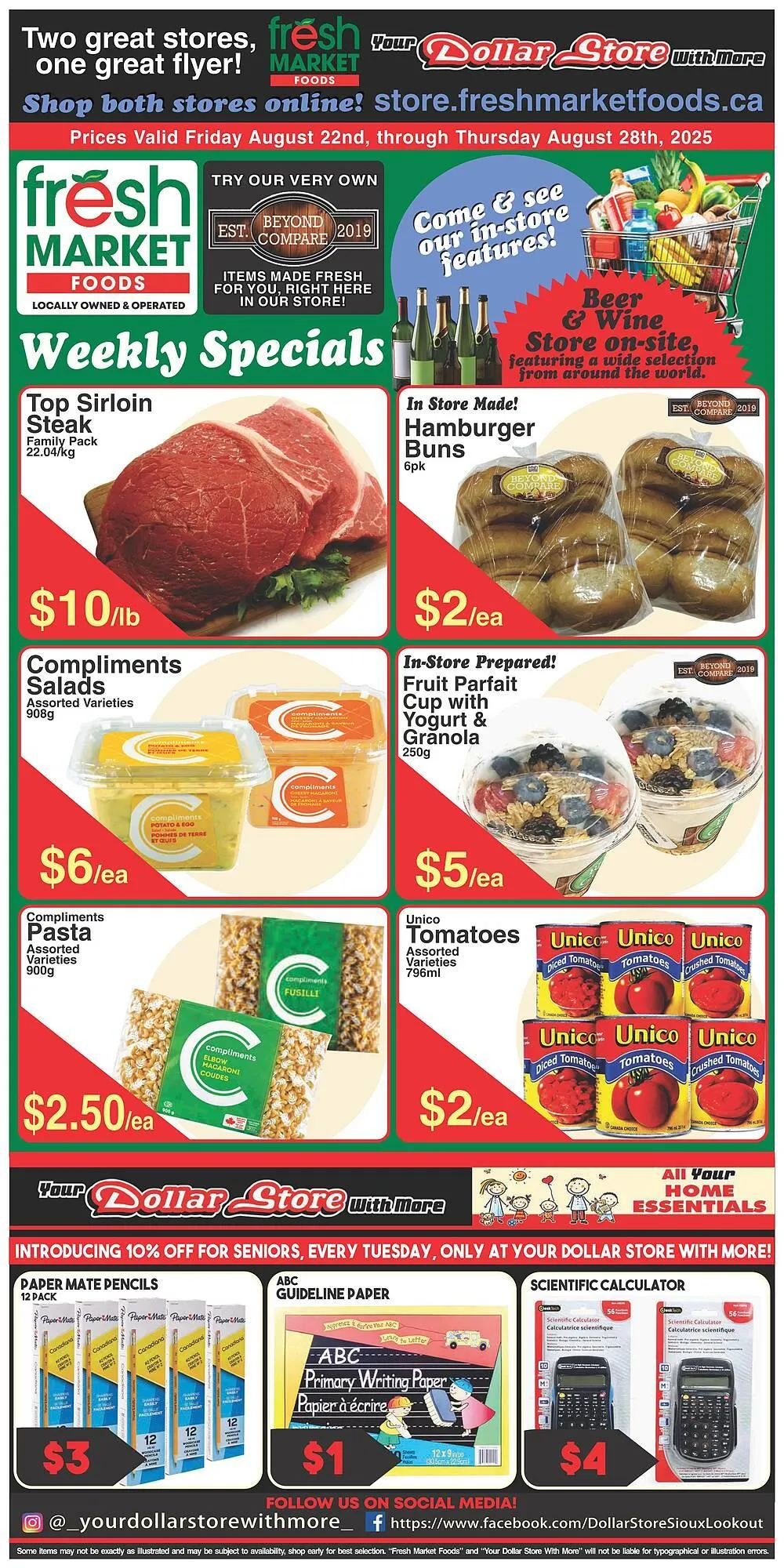 Fresh Market Foods flyer from August 22 to August 28 2025 - flyer page 1
