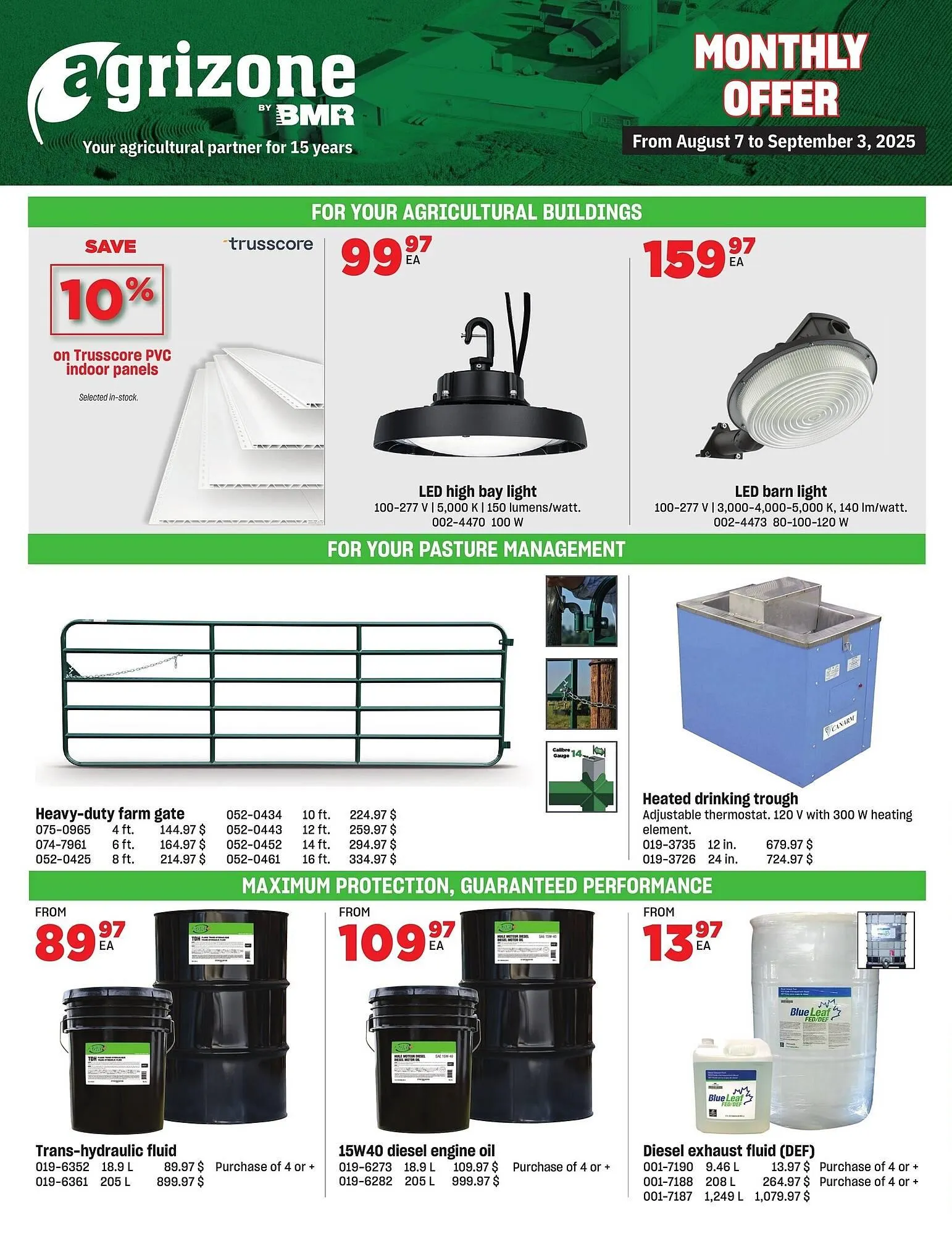 BMR flyer from August 7 to September 3 2025 - flyer page 1