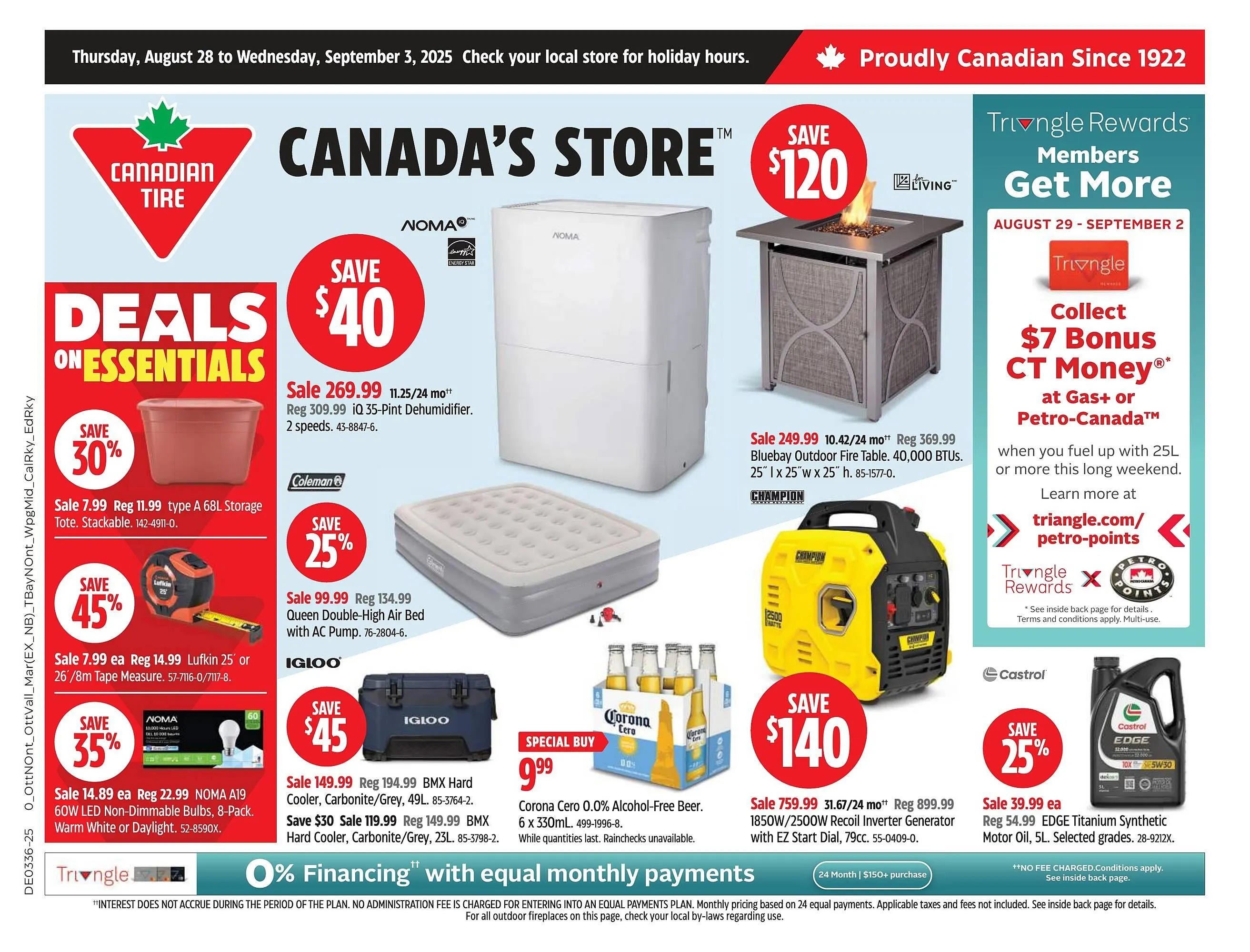 Canadian Tire flyer from August 28 to September 3 2025 - flyer page 1