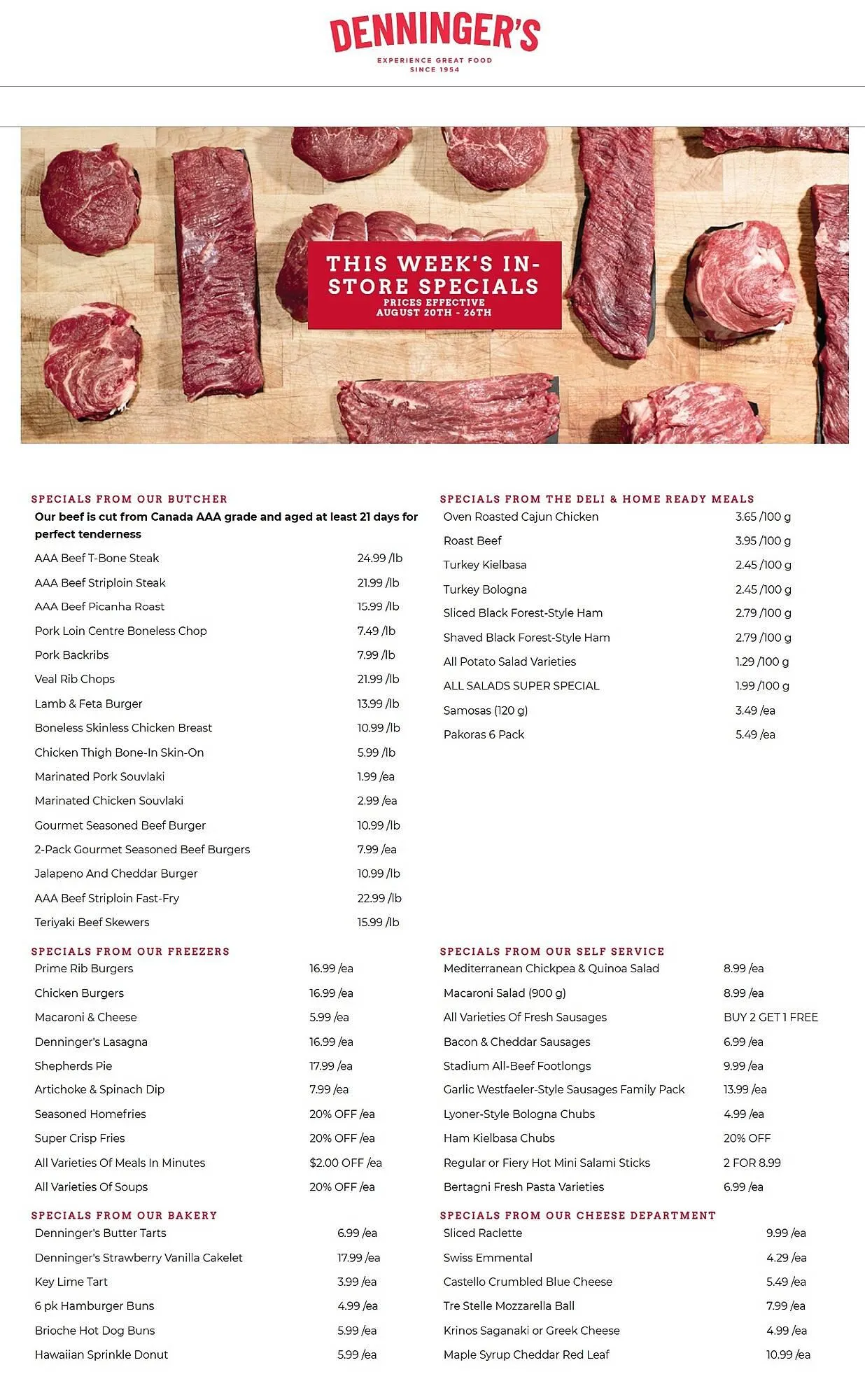 Denninger's flyer from August 20 to August 26 2025 - flyer page 1