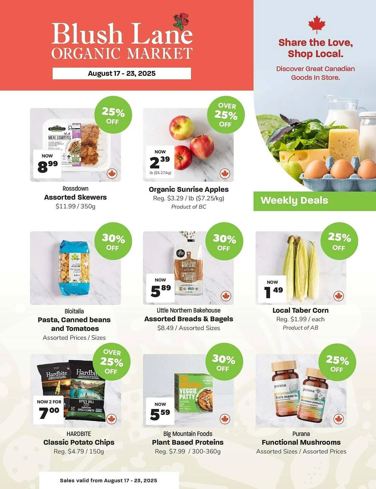 Blush Lane Organics flyer from August 21 to August 28 2025 - flyer page 1