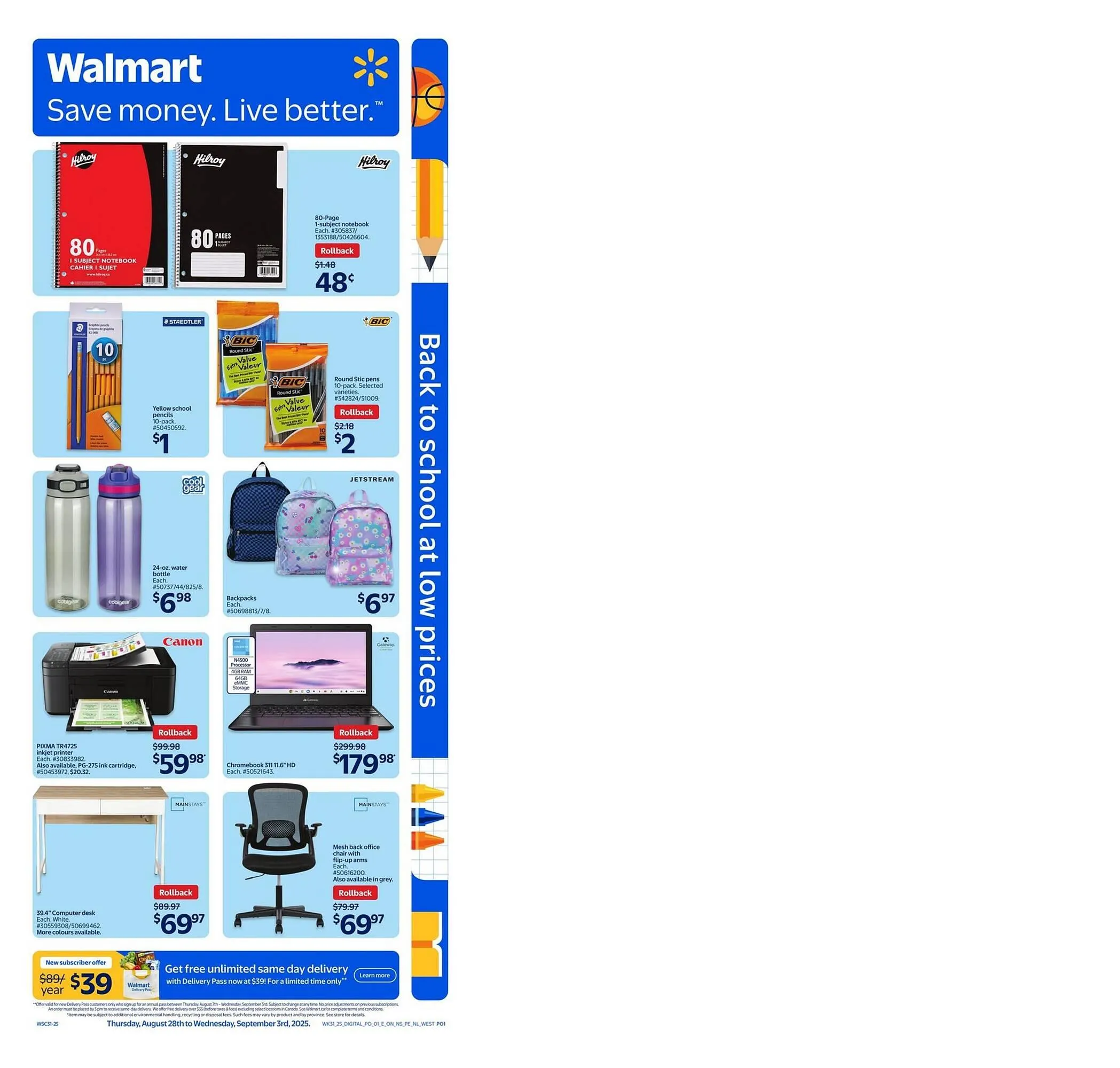 Walmart flyer from August 28 to September 3 2025 - flyer page 1