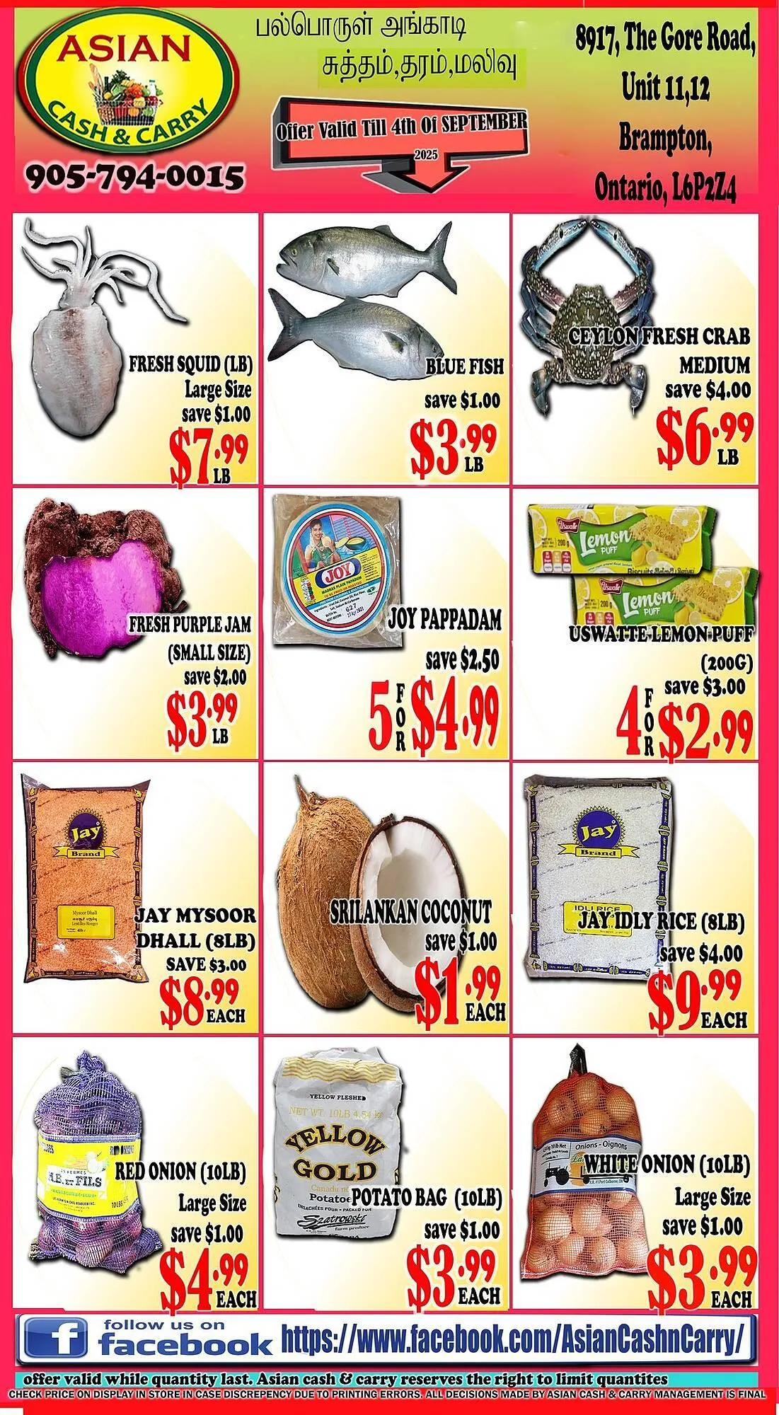 Asian Cash & Carry flyer from August 29 to September 4 2025 - flyer page 1