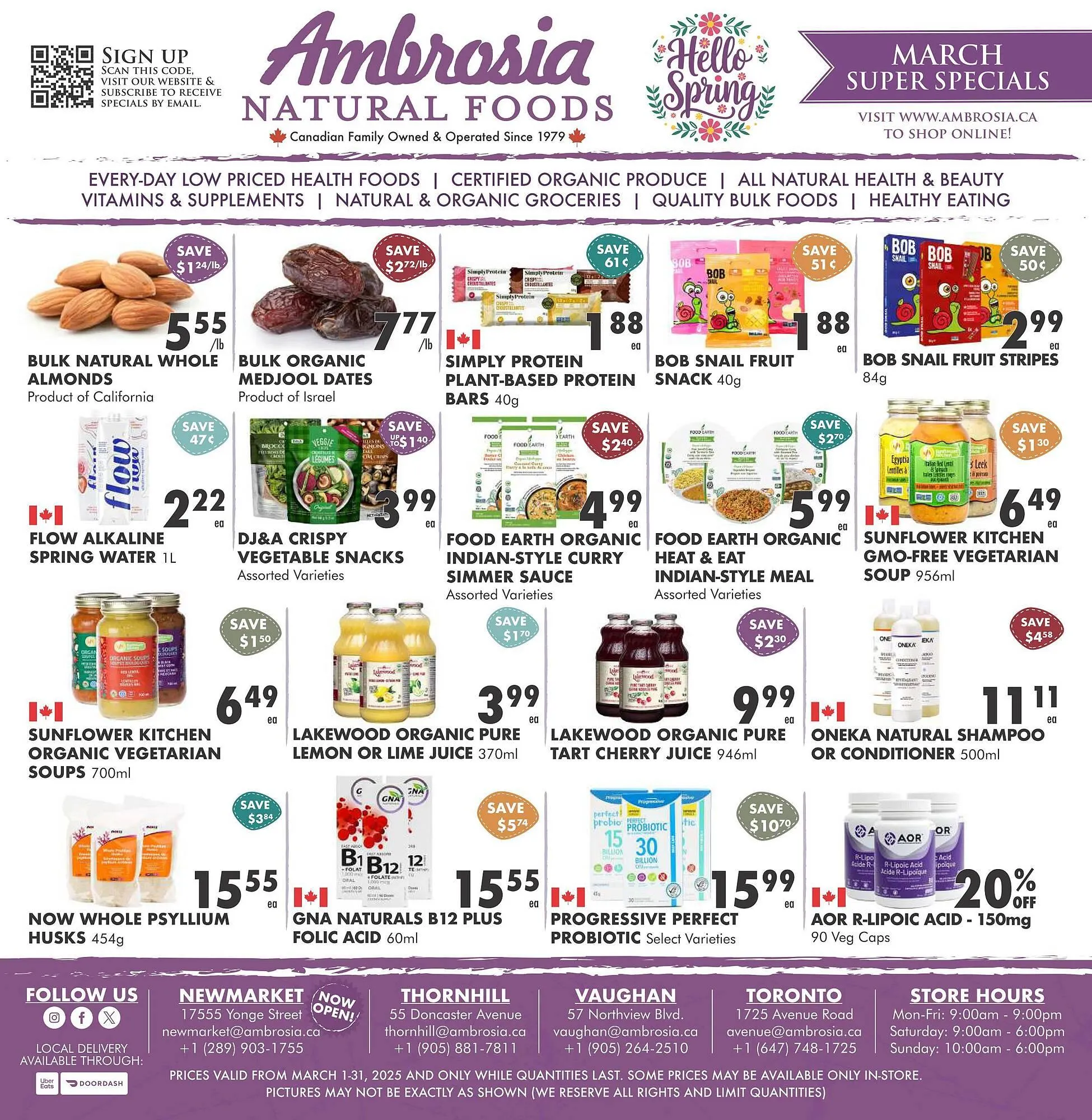 Ambrosia Natural Foods flyer - 1