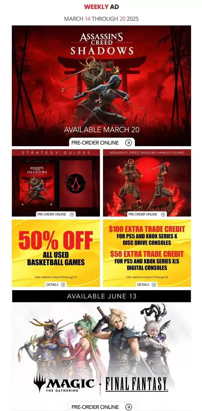 Game Stop Weekly ad - 1