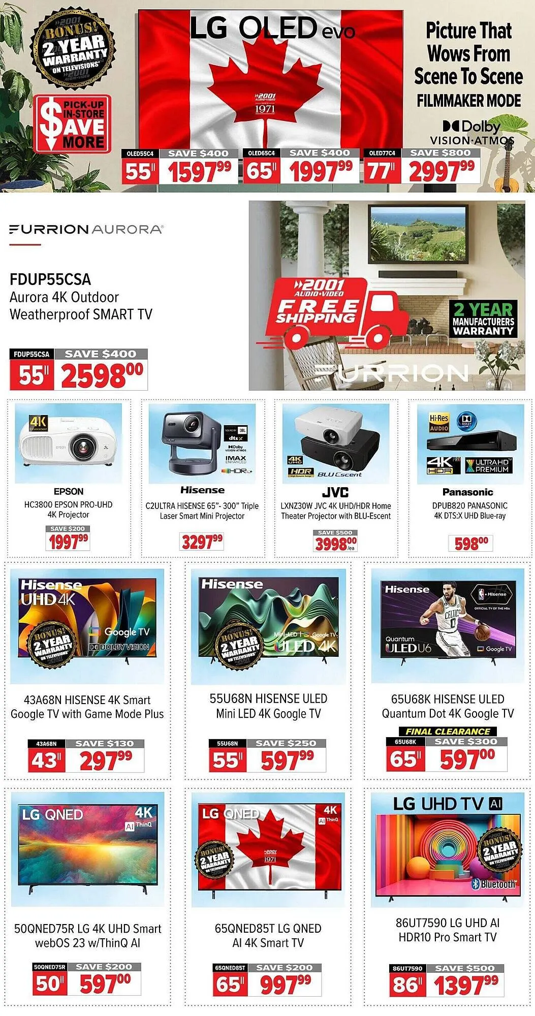 2001 Audio Video flyer from May 16 to May 23 2025 - flyer page 2