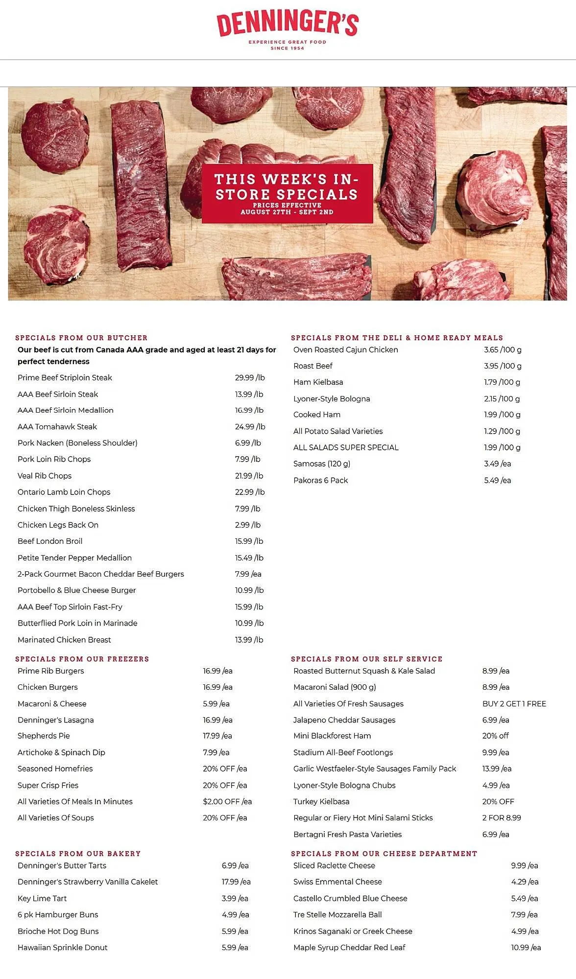 Denninger's flyer from August 27 to September 9 2025 - flyer page 1