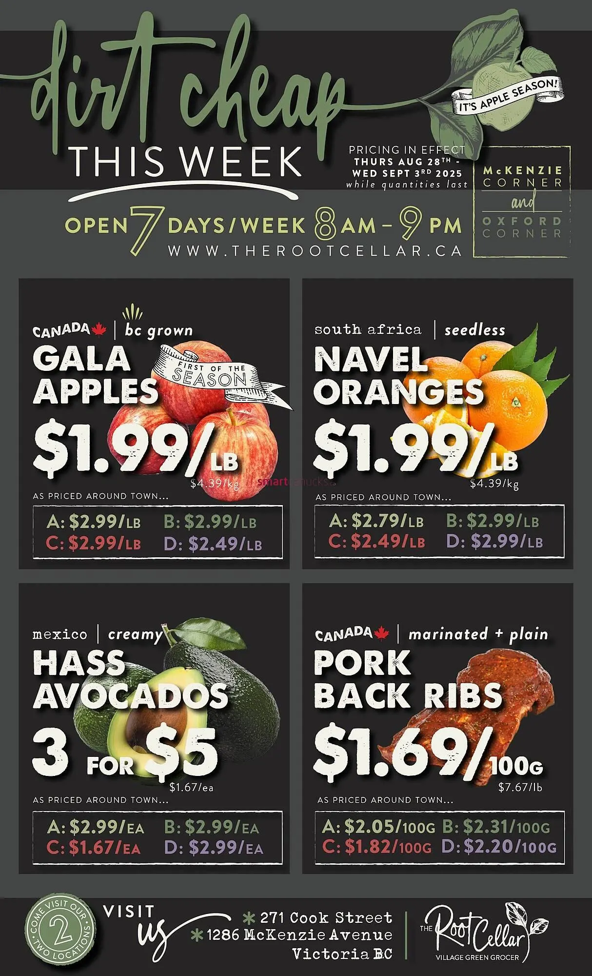 The Root Cellar flyer from August 28 to September 10 2025 - flyer page 1