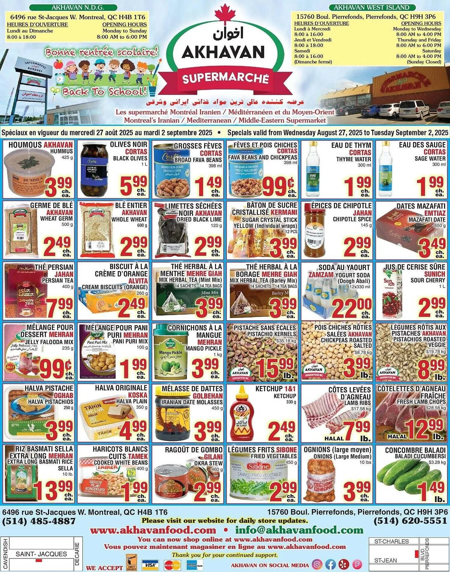 Akhavan flyer from August 28 to September 4 2025 - flyer page 1