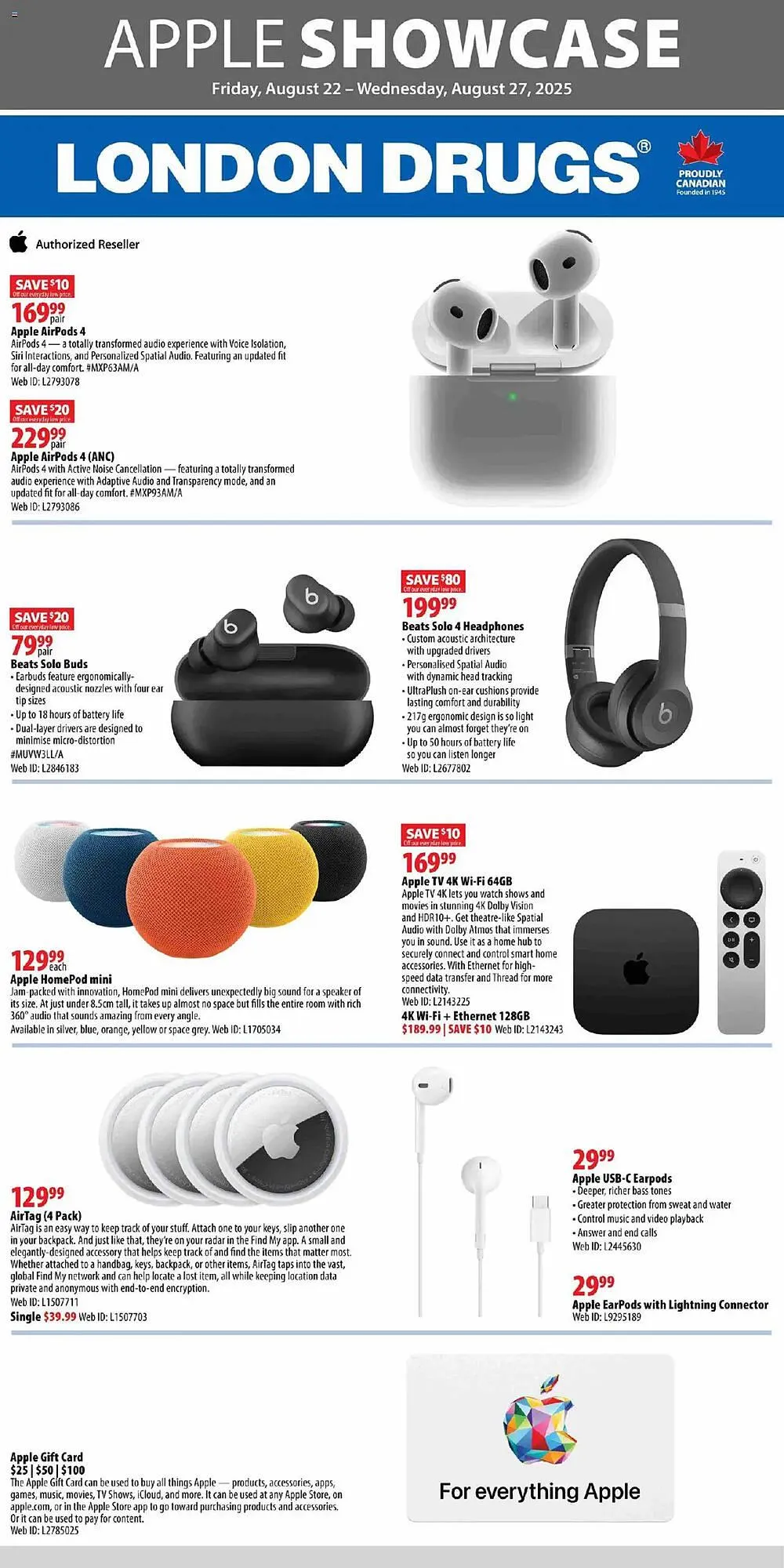London Drugs flyer from August 22 to August 27 2025 - flyer page 1