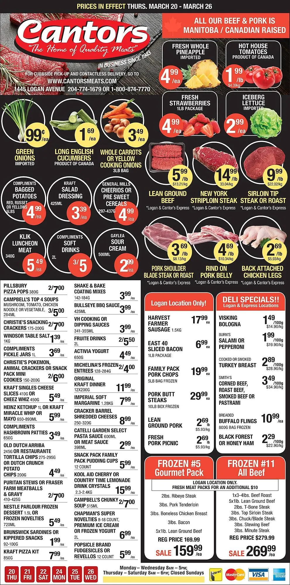 Cantors Meats flyer - 1