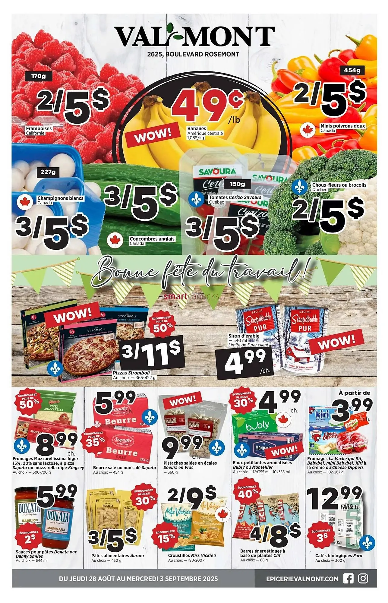 Val-Mont flyer from August 28 to September 3 2025 - flyer page 1