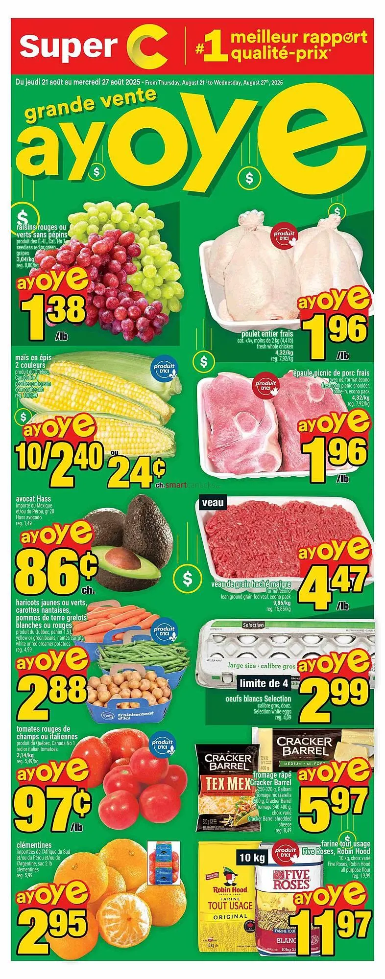 Super C flyer from August 21 to August 27 2025 - flyer page 1