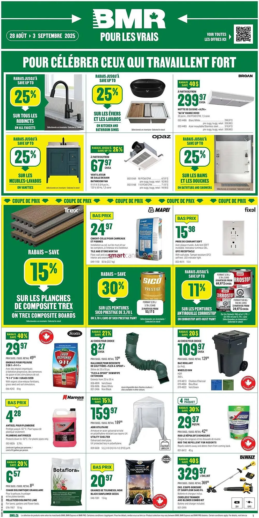 BMR flyer from August 28 to September 3 2025 - flyer page 1