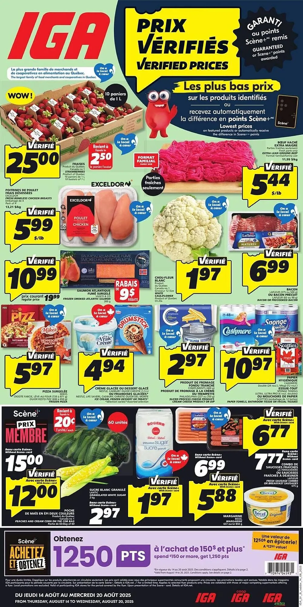IGA flyer from August 14 to August 21 2025 - flyer page 1