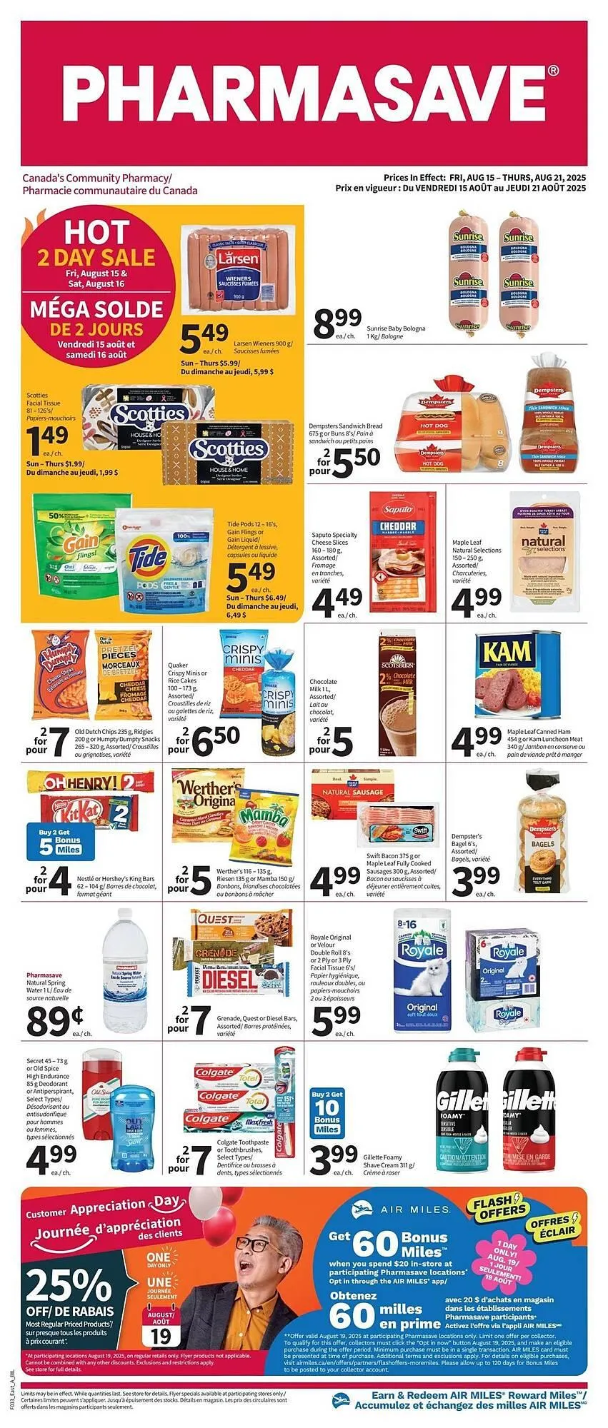 Pharmasave flyer from August 15 to August 21 2025 - flyer page 1