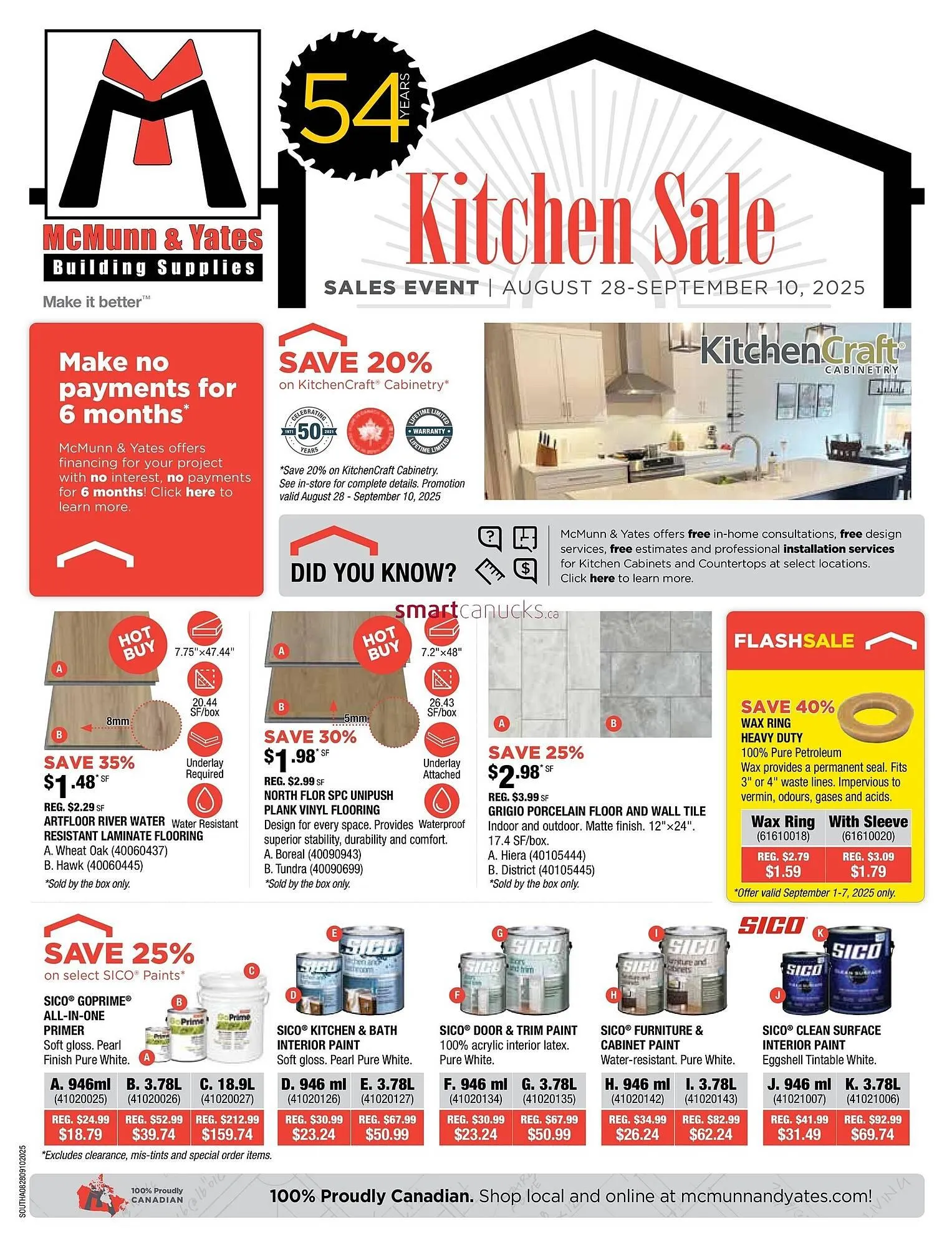 McMunn & Yates Building Supplies flyer from August 28 to September 3 2025 - flyer page 1