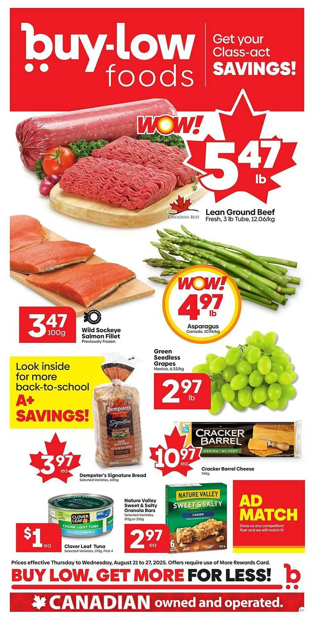 Buy-Low Foods flyer from August 21 to August 27 2025 - flyer page 1