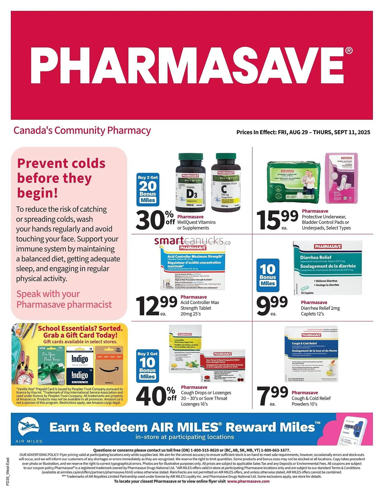 Pharmasave flyer from August 28 to September 3 2025 - flyer page 1