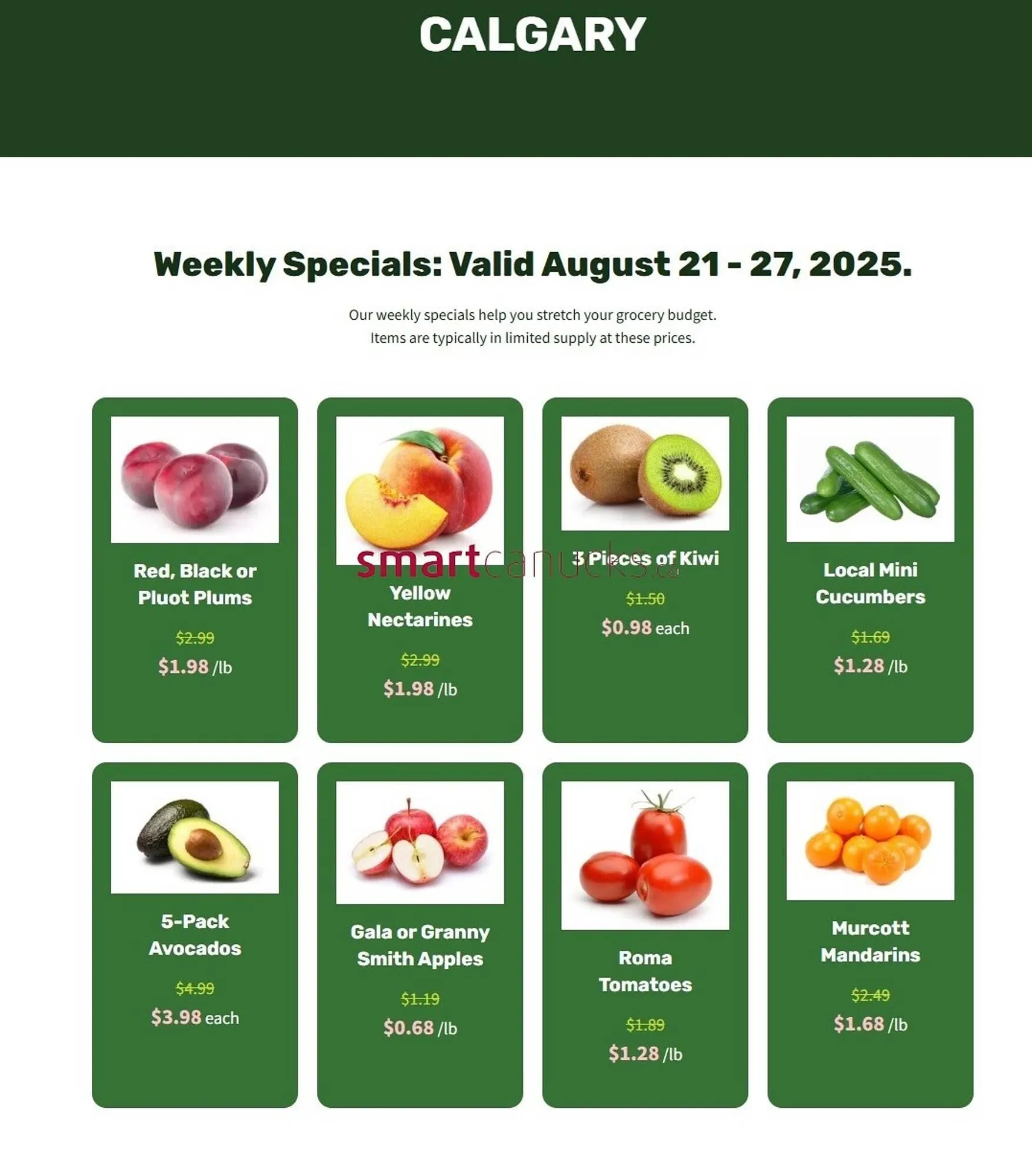 H&W Produce flyer from August 21 to August 27 2025 - flyer page 1