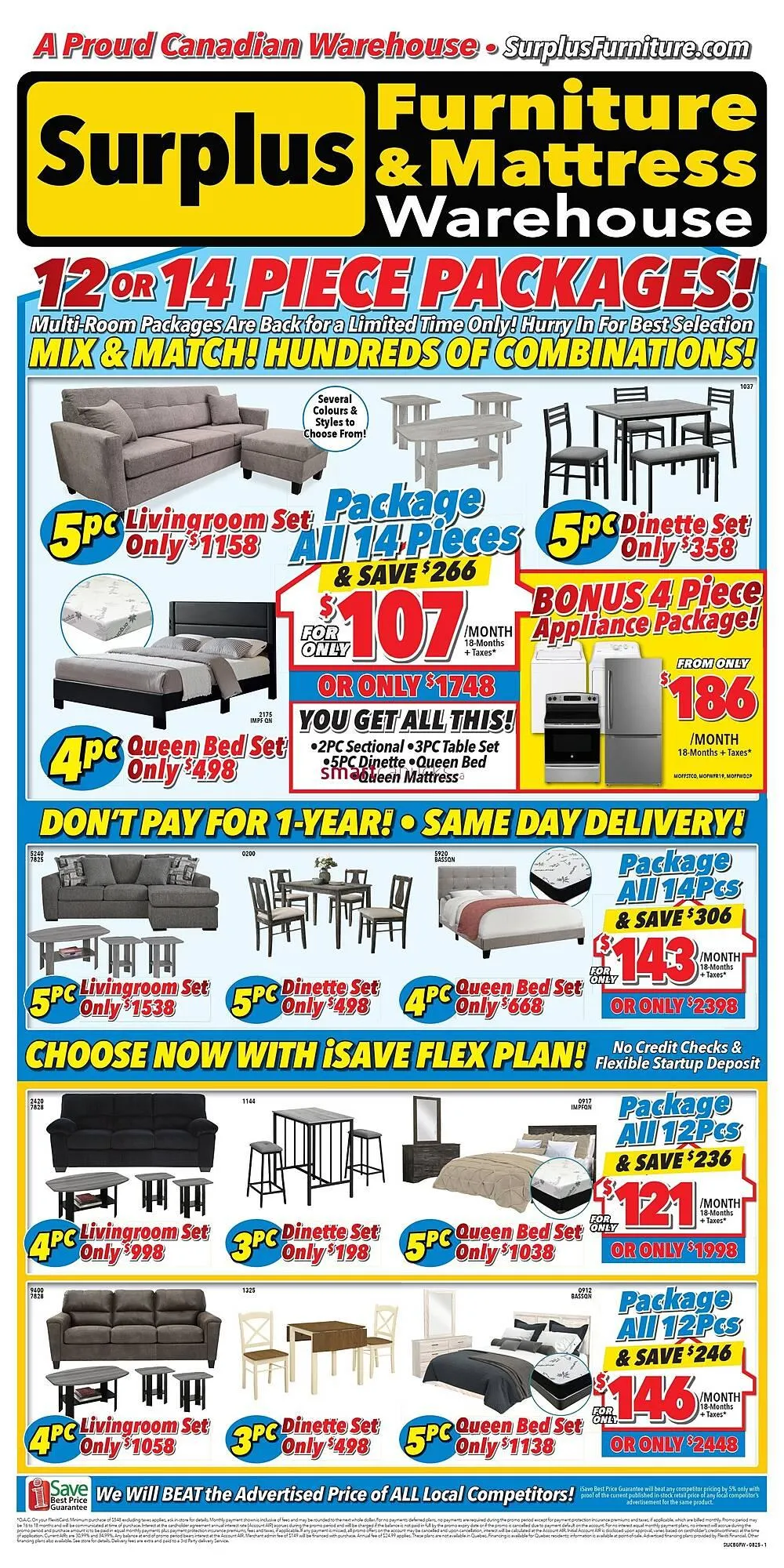 Surplus Furniture flyer from July 28 to September 28 2025 - flyer page 1