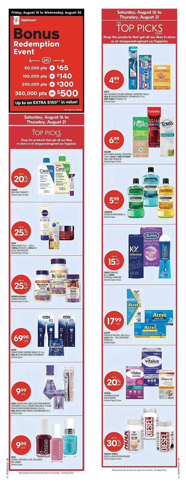 Shoppers Drug Mart flyer from August 14 to September 24 2025 - flyer page 1